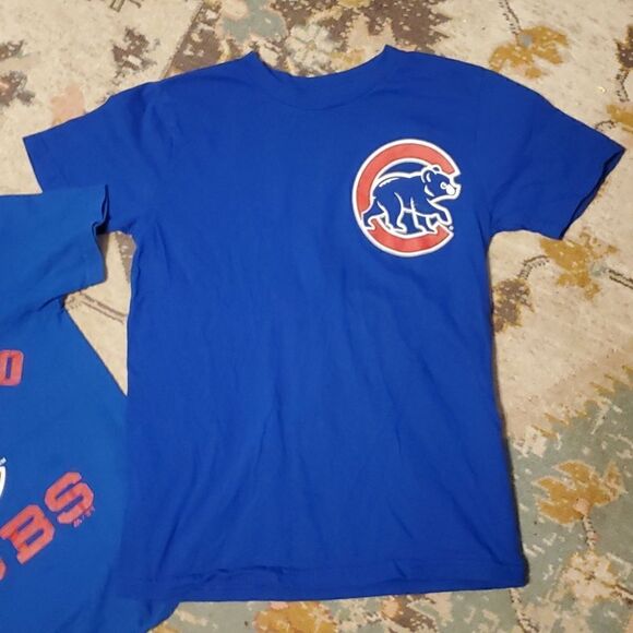 Kids Chicago Cubs & Chicago Cubs Majestic Baez 9 MLB T-Shirts size Small - Picture 3 of 8